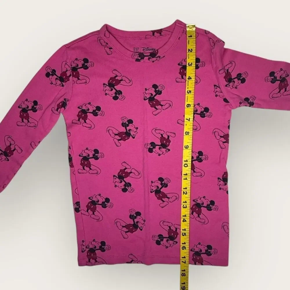 Gap Kids | Disney Mickey Mouse Long-Sleeve Pajama Top | Pink | Size 8